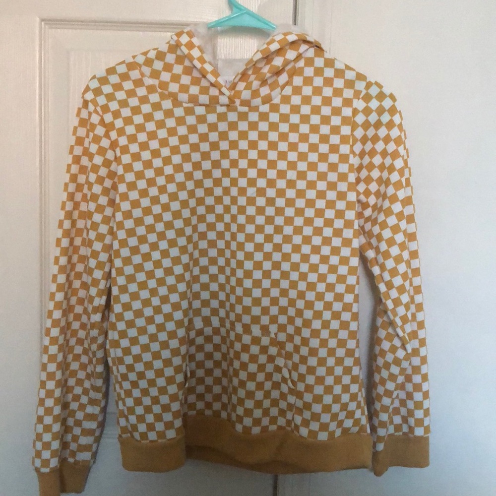 yellow checkered hoodie